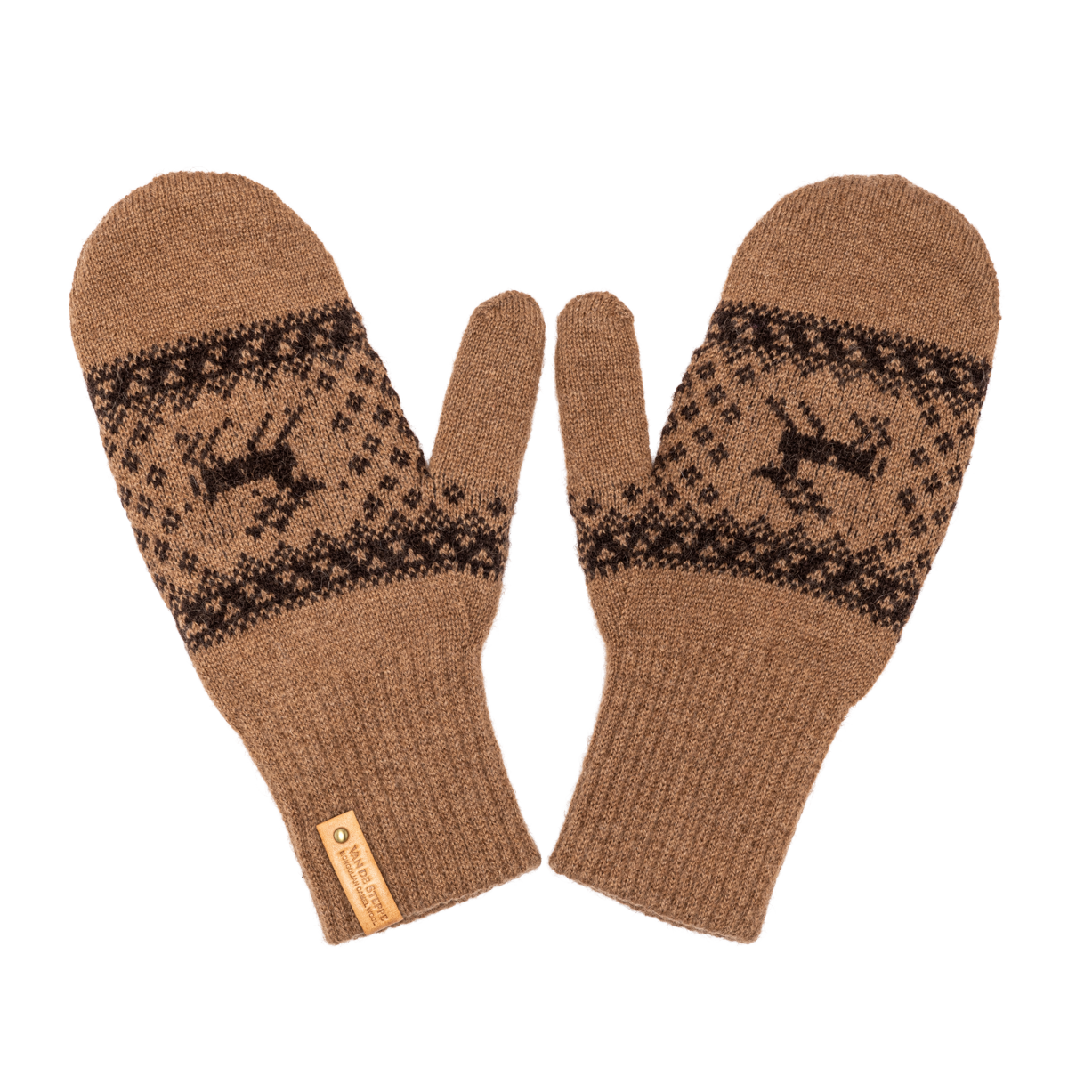 "Bugat" Camel Wool Mittens