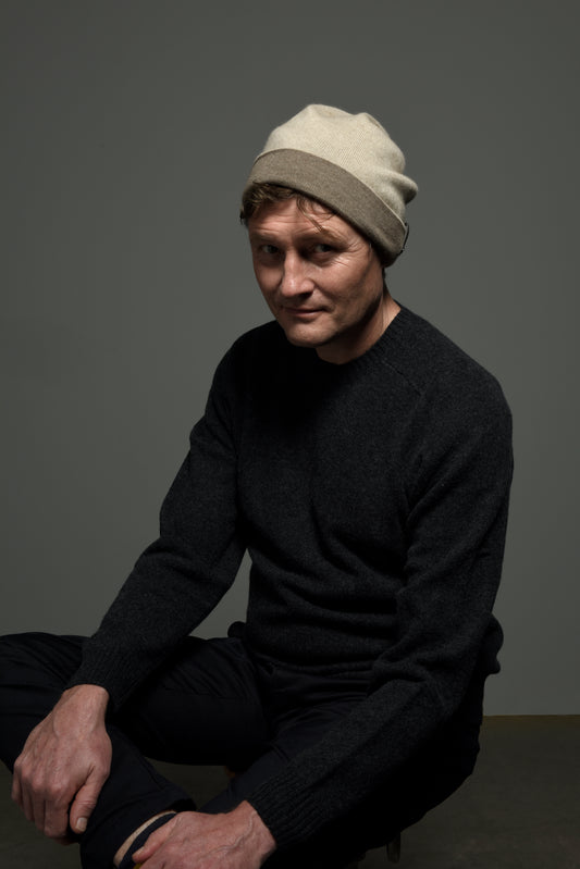 "Sibir" Reversible Cashmere Beanie