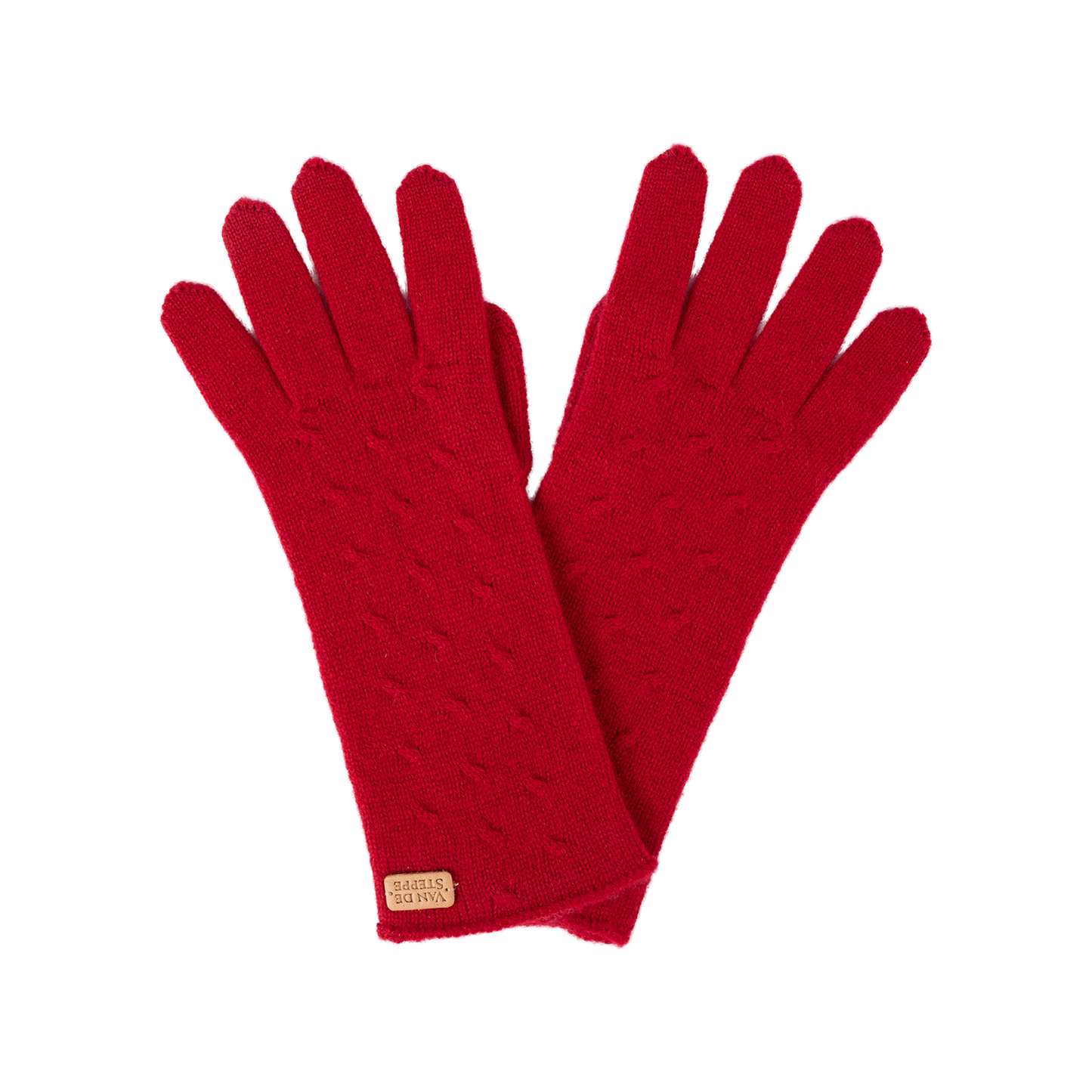 Wavy Knit Cashmere Gloves