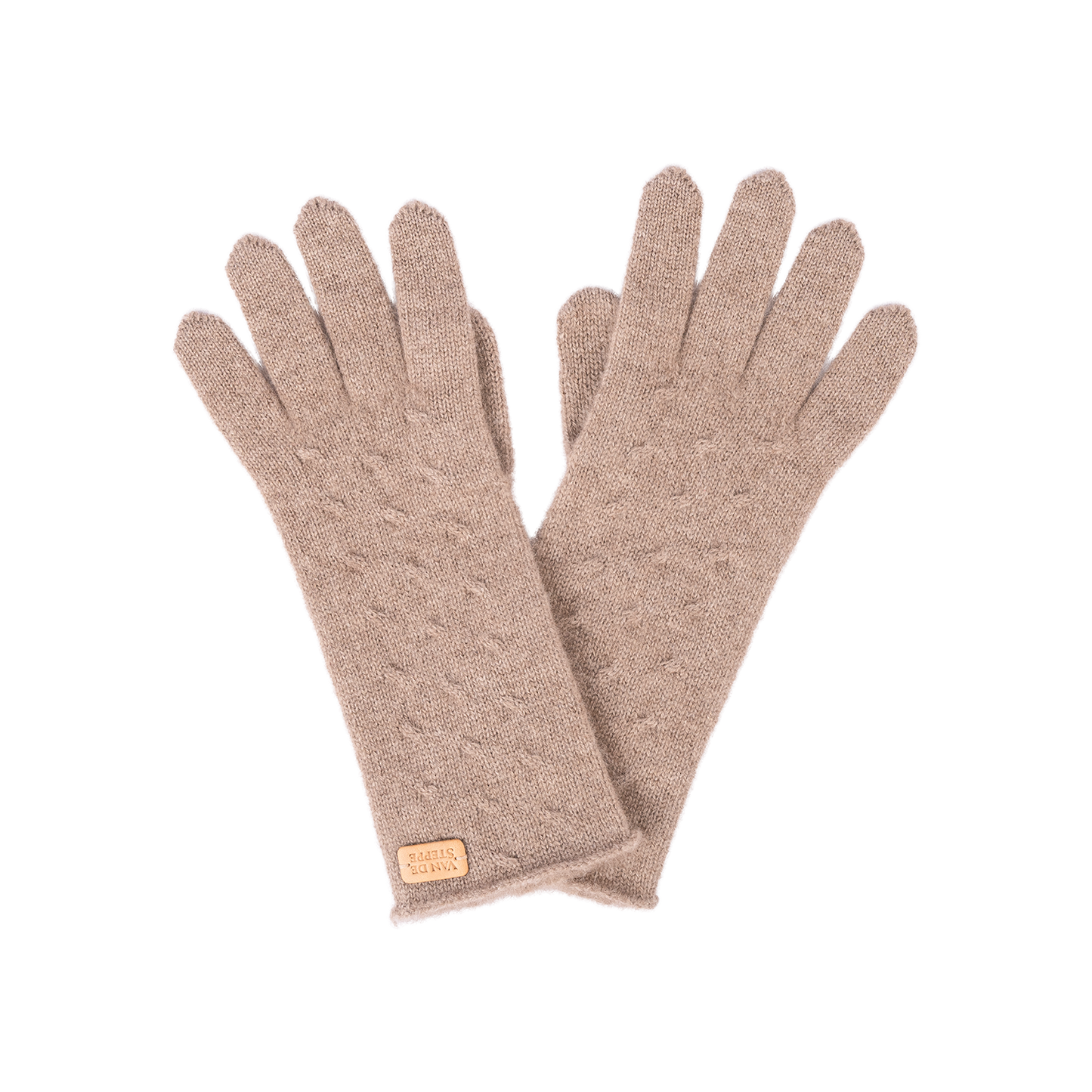 Wavy Knit Cashmere Gloves