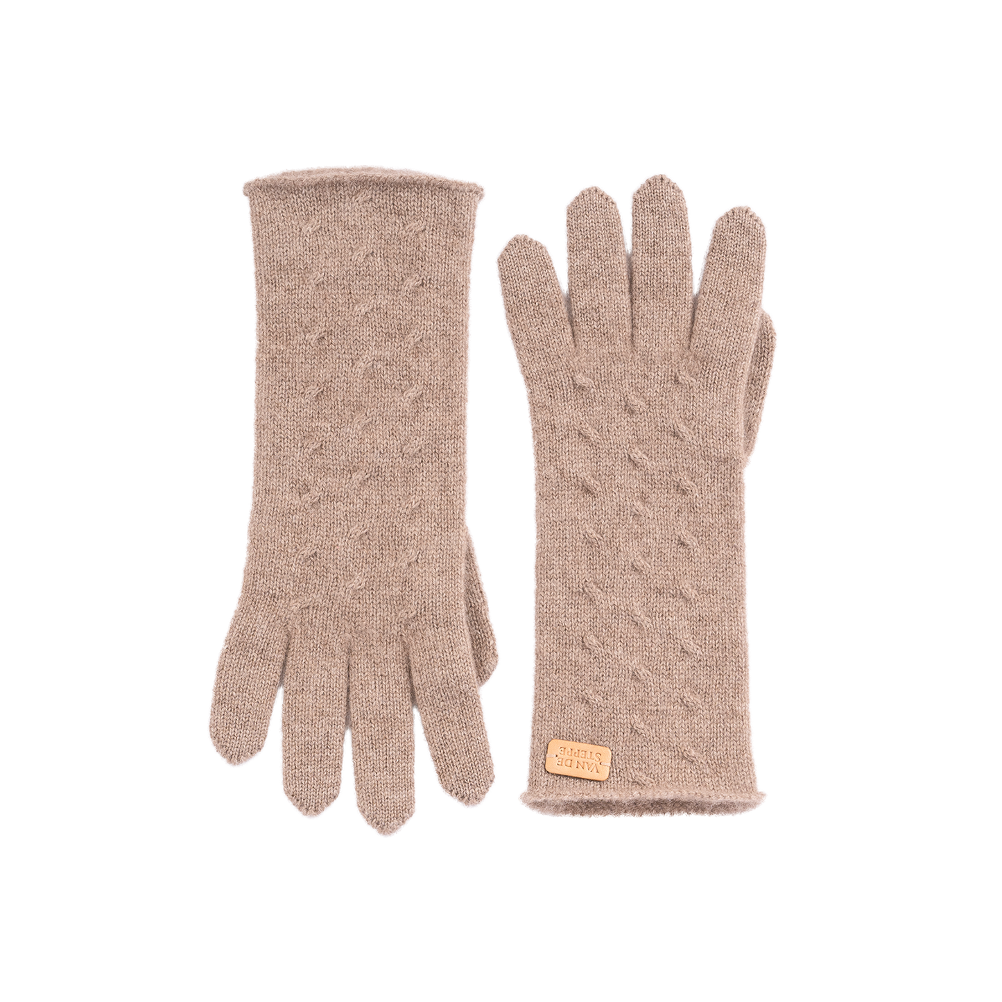 Wavy Knit Cashmere Gloves