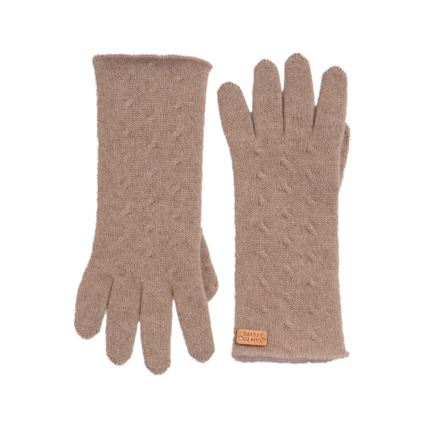 Wavy Knit Cashmere Gloves