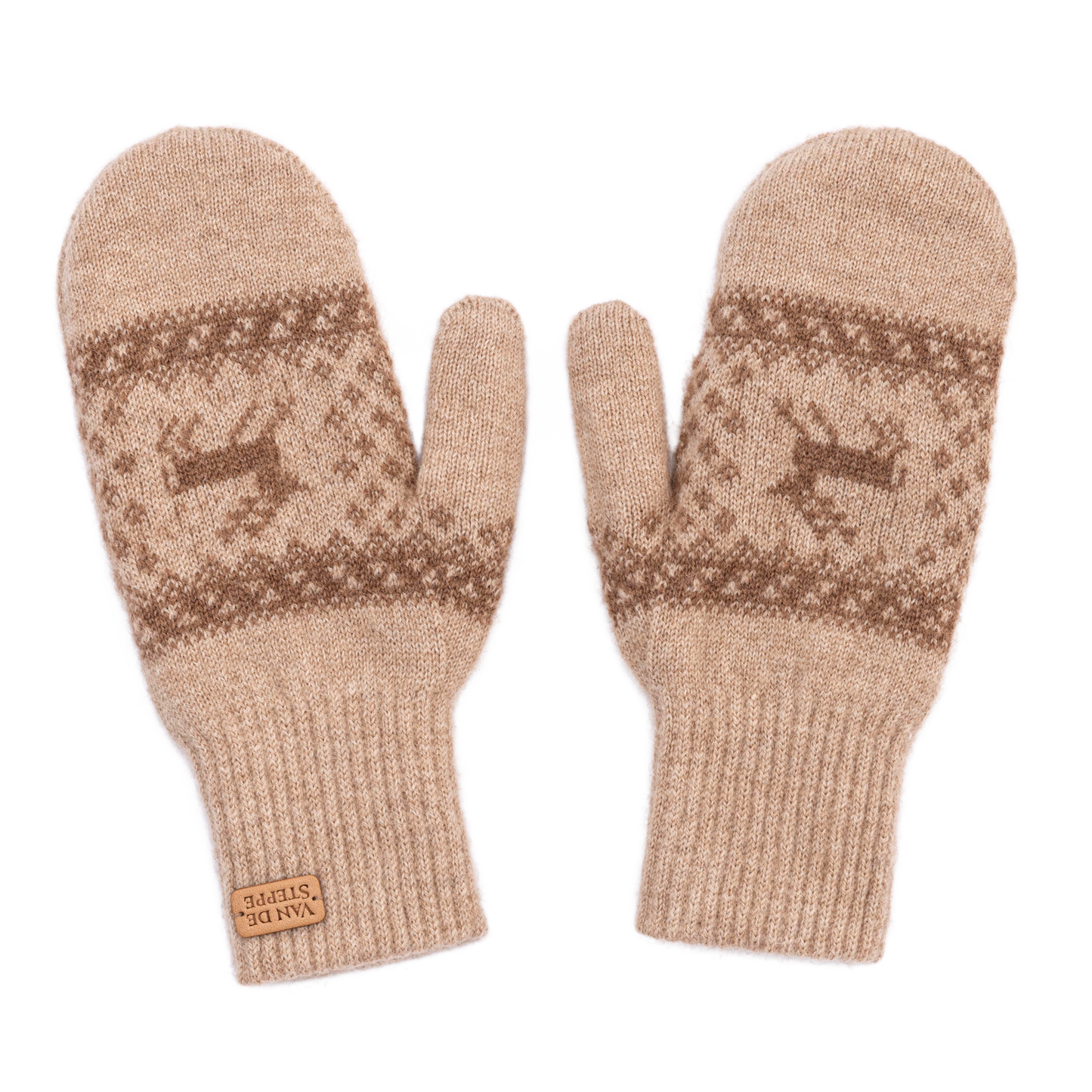 "Bugat" Camel Wool Mittens