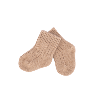 "Little Steps" Camel Wool Socks