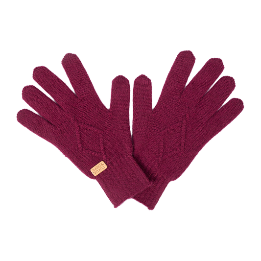 Spade Knit Cashmere Gloves